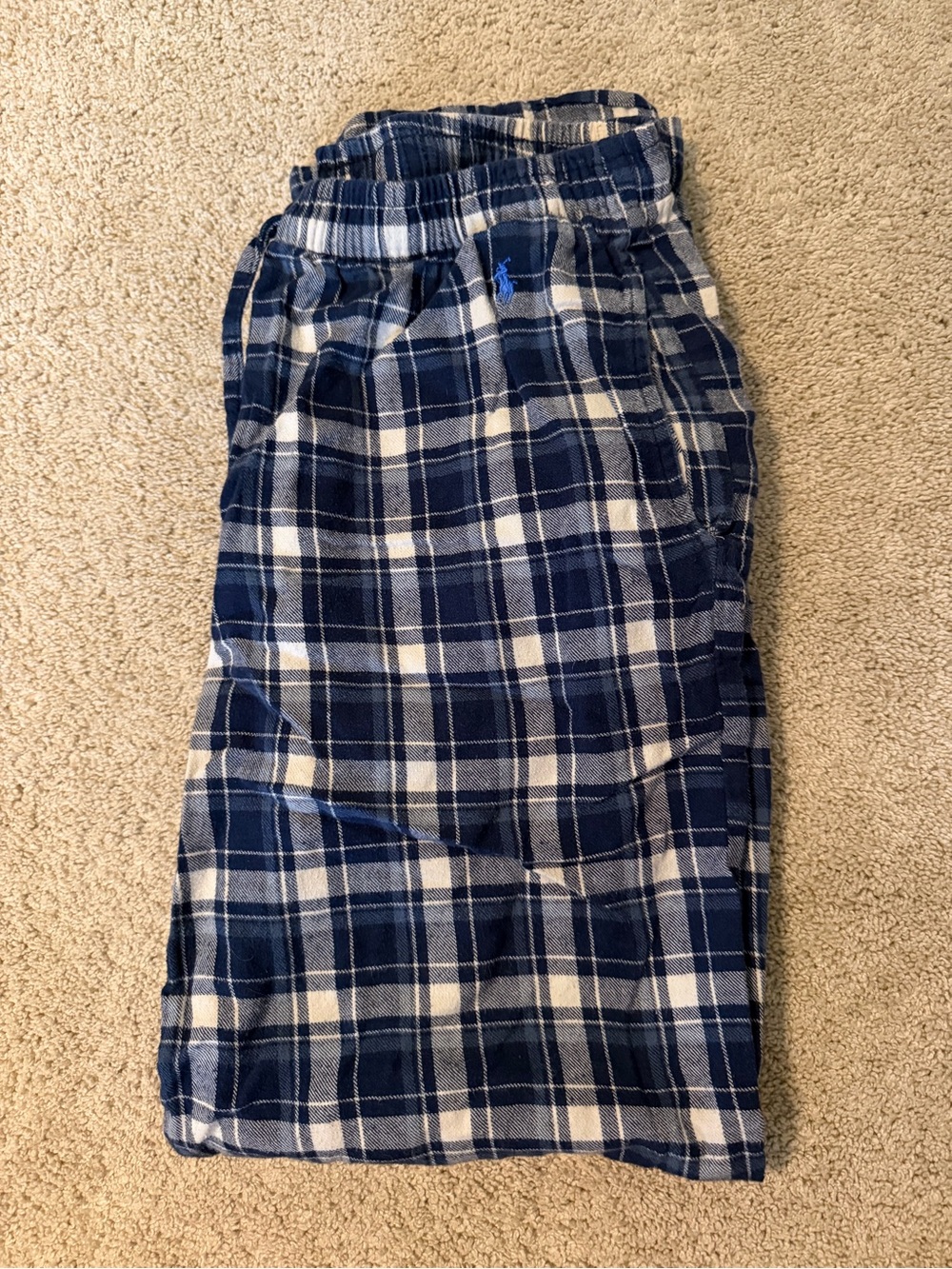 Polo Ralph Lauren Menβs Blue Plaid Pajama Pants -